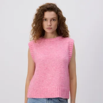 Dámský svetr Reserved - Vesta s příměsí vlny - růžová - 234GP-30X - 234GP-30X-L