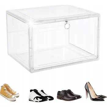 Úložný box KRABIČKA ÚLOŽNÝ BOX / ORGANIZÉR NA BOTY PREMIUM, na hračky, doplňky do kanceláře 33 cm průhledná