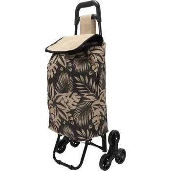 Nákupní taška 5five Simply Smart Taška na kolečkách, jutová se vzorem, 33 l