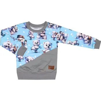 Mikina bez kapuce - Medvídci zima Velikost: 128