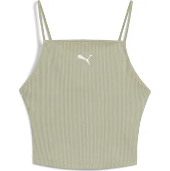 Dámské tílko PUMA WARDROBE ESS RIBBED TANK TOP 62977182 LUX ARMY L