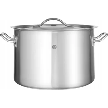 Hrnec VELKÝ STŘEDNÍ HRNEC S POKLICÍ OCELOVÝ GASTRONOMICKÝ INDUKČNÍ 14L HENDI