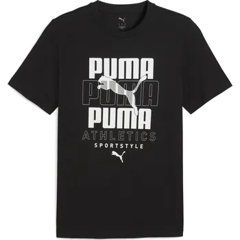 Pánské tričko Pánské triko PUMA GRAPHIC STACKED GRAPHIC TEE 68803801 PUMA BLACK S