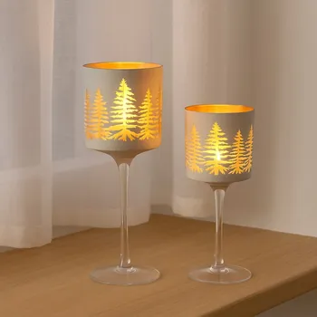 Svícen BOLTZE Skleněný svícen sada se stromky