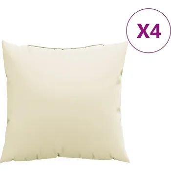 Polštář Polštáře zahradní 40x40cm krémové - 4 ks