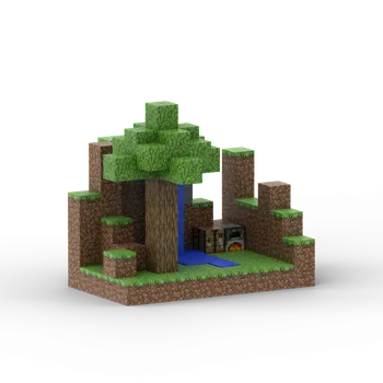 ostatní stavebnice PX Master Velký strom s vodopádem a postavičkami 132 dílků