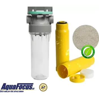 vodní filtr Průsvitné filtrační pouzdro s odvzdušňovacím ventilem ECO 1“ - 10“/2,5" a vložkou na odstranění dusičnanů, dusitanů a síranů (FILTRAČNÍ POUZDRA)