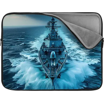 pouzdro na notebook Sablio Obal na notebook Válečná loď prorážející oceán - 17"
