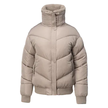 Dámská Zimní prošívaná bunda GUESS DORA DETACHABLE KNIT-COLLAR PUFFER V5BL06W4922-A12B – Šedá S