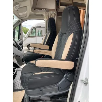 Ochranný autopotah Autopotahy CAMPER- obytné auto, 2 místa, LUXURY černo béžové