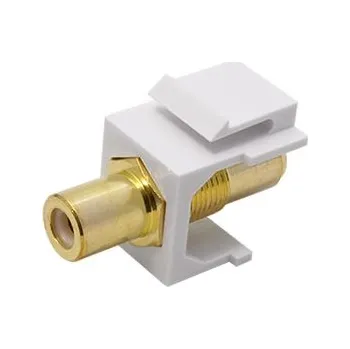 Elektrický konektor Value Keystone spojka cinch(F) - cinch(F), zlacená, bílé konektory - 25.99.8211