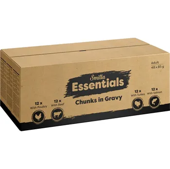Krmivo pro kočku 48kapsičky-48x85g Smilla Essentials Frischbeutel kousky v omáčce