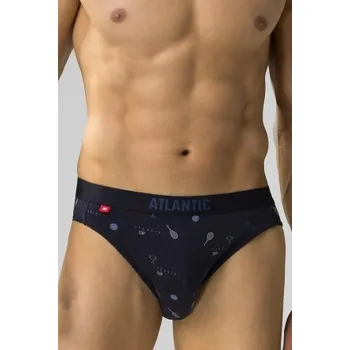 Slipy 3PACK slipy Atlantic 3MP-171 - tenis Tmavě modrá M