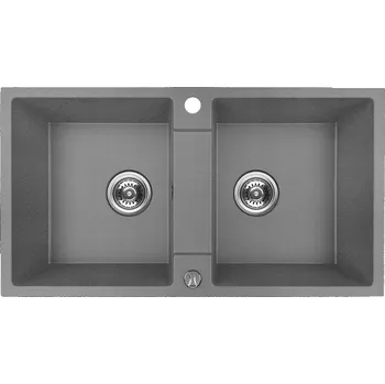 Granitový dřez Dvoukomorový dřez Kuchinox RAB granit šedý