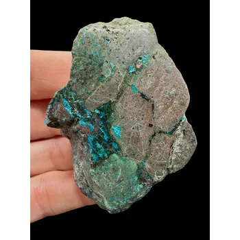 Přírodní kámen Chryzokol s přírodní mědí 32,9g – soustroví Moluky, Indonésie