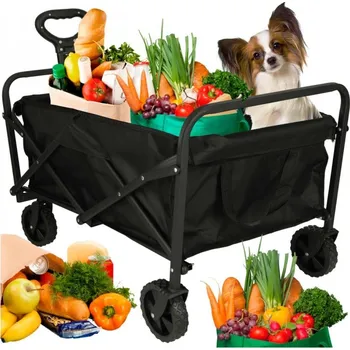 Zahradní vozík Plážový nákupní vozík skládací 100l