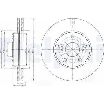 Brzdový kotouč DELPHI BG4234C Brzdový kotouč (BG4234C)