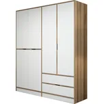 Šatní skříň Elina 180 cm bílá/ořech