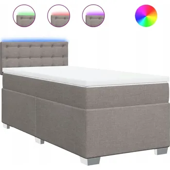 Postel Čalouněná jednolůžková postel 90x200 cm, béžové odstíny