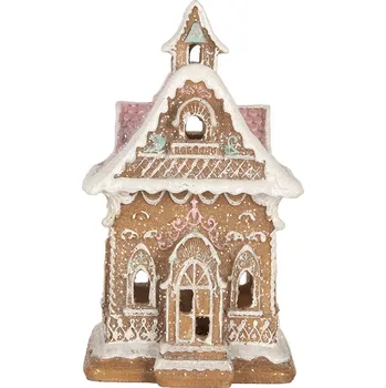 Clayre & Eef - Dekorativní perníková chaloupka s LED osvětlením 6PR5843