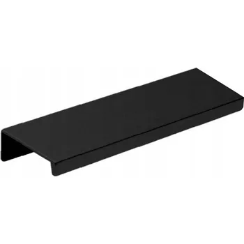 Nábytkové kování Nábytková úchytka hliníková černá DRŽÁK NA NÁBYTEK OKRAJOVÝ 128 mm/150 mm