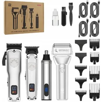 Strojek na vlasy STŘÍHACÍ STROJEK NA VLASY BEZDRÁTOVÝ ZASTŘIHOVAČ SADA PRO PÉČI 4V1