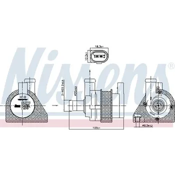 Motor automobilu NISSENS 832110 Doplňovací vodní čerpadlo (okruh chladicí vody) (832110)