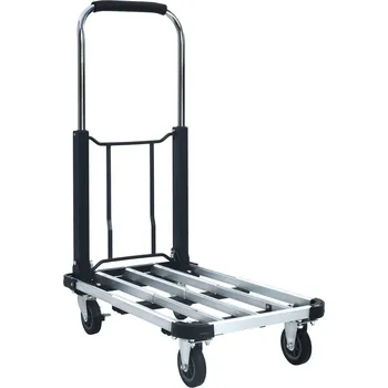 Rudl vidaXL Skládací přepravní rudl 150 kg hliník stříbrný