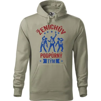 Pánská mikina Pánská mikina s potiskem Podpůrný tým Velikost (muž): S, Vyberte barvu: Světlá khaki