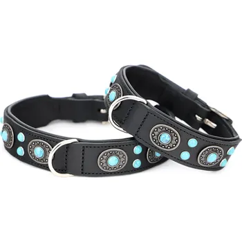 Obojek pro psa HUNTER SIOUX, kožený obojek, Velikost: 50 (36–43 cm)