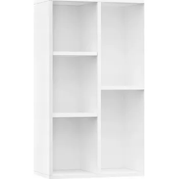 Knihovna Bílá knihovna, regál na knihy 50x25x80 cm - 5 polic