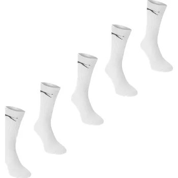 Pánské ponožky Slazenger 5 ks ponožky pánské bílé Velikost: EU 40-45 (UK 7-11)