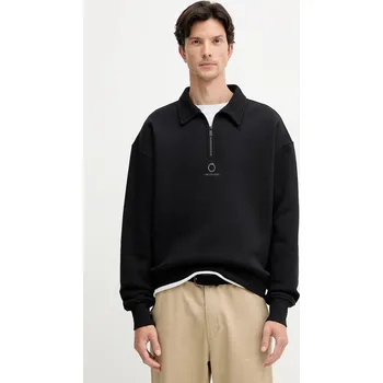 Pánská mikina Bavlněná mikina Trussardi pánská, černá barva, s potiskem, G8018000020N 99X, vel. XL