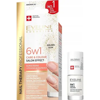 Přípravek na nehty EVELINE 6v1 Vyživující lak na nehty GOLDEN GLOW 5 ml