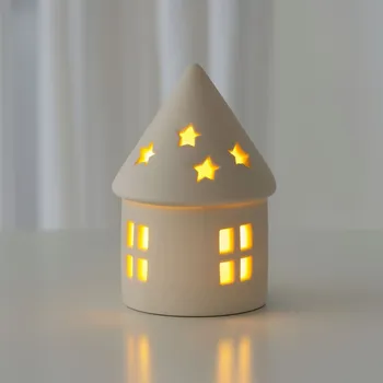 Svícen BOLTZE Porcelánový LED altánek krémový