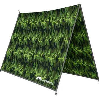 Krycí plachta Liber Montis Víceúčelová outdoorová plachta Velum s očky, C-Woodland
