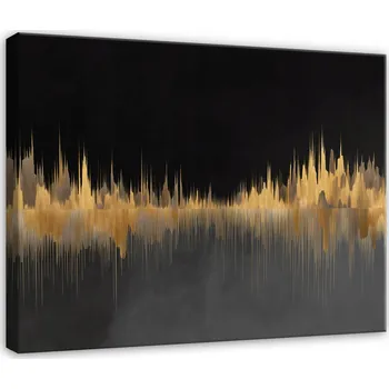 Obraz OBRAZ ABSTRAKCE ZLATÝ GLAMOUR DO LOŽNICE OBÝVÁKU KUCHYNĚ NA PLÁTNĚ 60x40