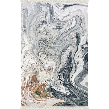 Koberec KOBEREC DO OBÝVÁKU ŠEDÝ VELKÝ 120x160 MODERNÍ MĚKKÝ PROTISKLUZOVÝ