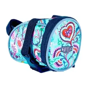 Sedlo na kolo Cycology Secret Garden podsedlová brašna modrá