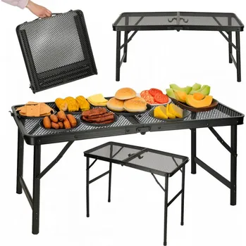 kempingový stůl LUARO turistický stůl kempingový cateringový skládací stůl 80 x 40 x 66 x 37 cm