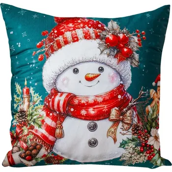 Polštář Vánoční polštář XMAS PARTY zelená 40x40 cm Mybesthome Varianta: Povlak na polštář, 40x40 cm