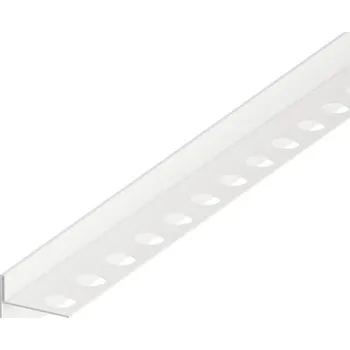 spádová lišta Spádový profil do sprchového koutu "T" Eviso bílá mat, nerez délka 120 cm, výška hrany 11 mm, LSWH0304