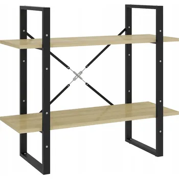 Knihovna Regál dub sonoma 80x30x70 cm - industriální styl