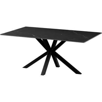 Jídelní stůl Obdélný jídelní stůl Milo 160x90 cm, černý mramor