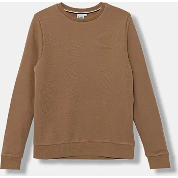 Chlapecká mikina Dětská mikina BOSS hnědá barva, hladká, J52348 J52348.162.174 84X, vel. 174