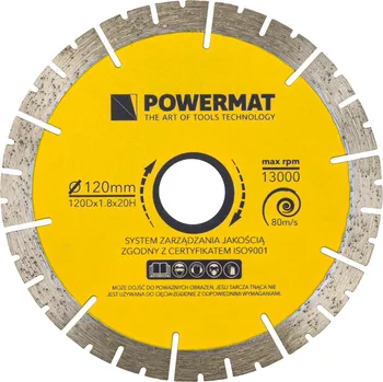 Řezný kotouč Powermat Diamantový segmentový kotouč 120mm PM-TDG-120M