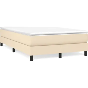 Postel vidaXL Box spring postel s matrací 120x190 cm textil [3269660] Barva: krémová