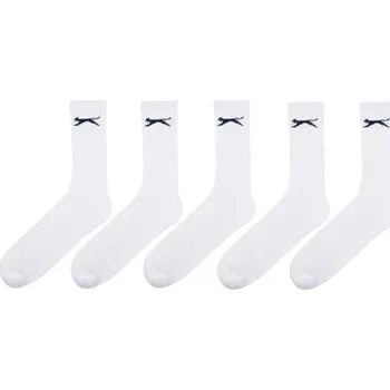 Pánské ponožky Slazenger ponožky pánské vysoké bílé 5ks Velikost: EU 46+ (UK 12+)