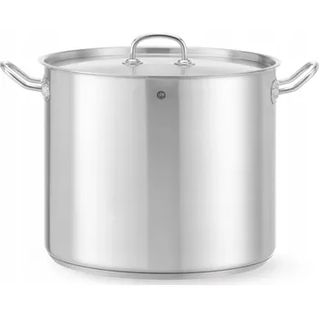Hrnec VELKÝ VYSOKÝ GASTRONOMICKÝ HRNEC S POKLICÍ OCELOVÝ 21L 32CM HENDI
