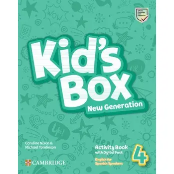 Anglický jazyk Kid's Box New Generation Level 4 Activity Book with Home Booklet and Digital Pack English for Spanish Speakers – Caroline Nixon,Michael Tomlinson (EN)